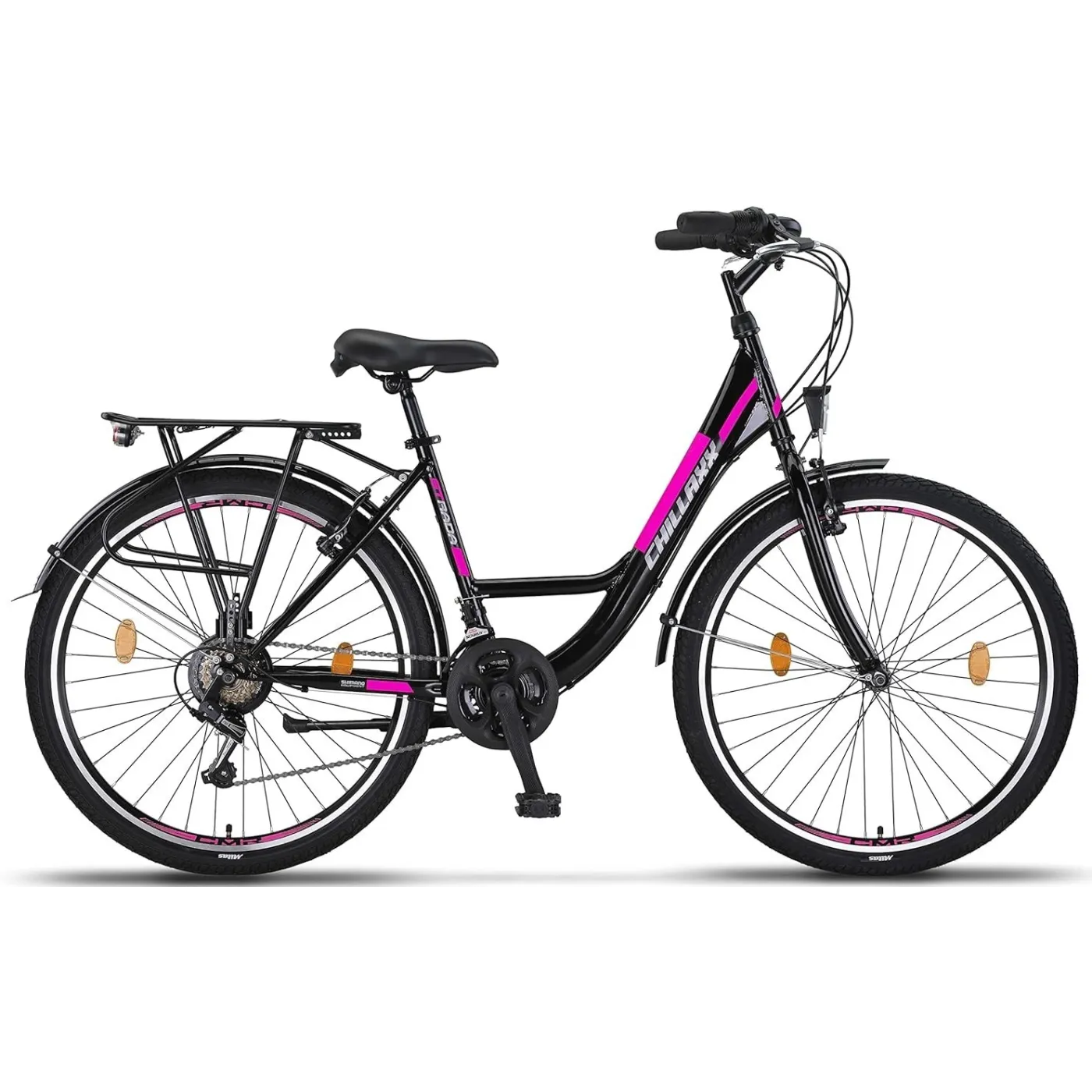 Rower Miejski 26 Uniseks Stal 21 biegów Bagażnik Światła Stopka Dzwonek