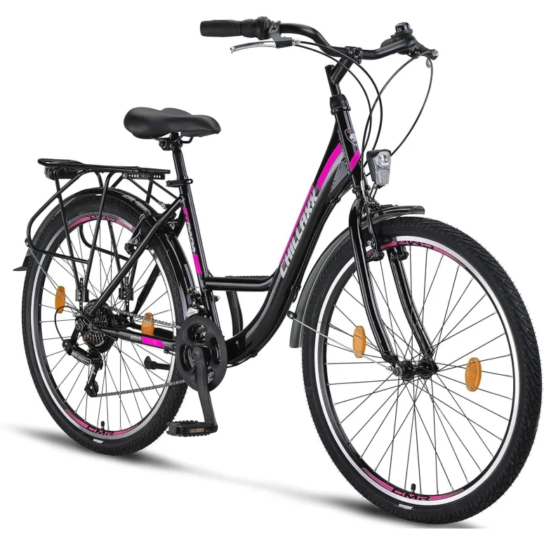 Rower Miejski 26 Uniseks Stal 21 biegów Bagażnik Światła Stopka Dzwonek