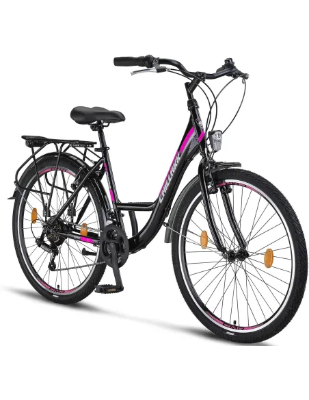 Rower Miejski 26 Uniseks Stal 21 biegów Bagażnik Światła Stopka Dzwonek