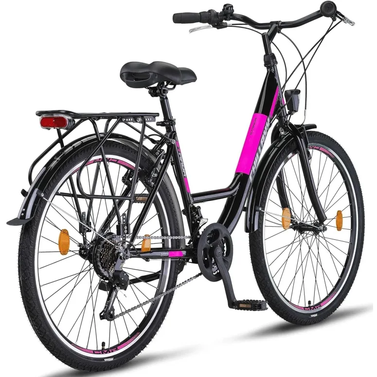 Rower Miejski 26 Uniseks Stal 21 biegów Bagażnik Światła Stopka Dzwonek