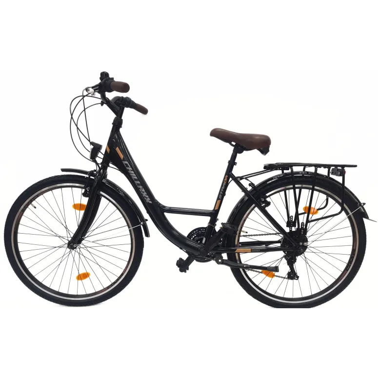 Rower Miejski Damski 26 Stal Oświetlenie Dzwonek Bagażnik Stopka Odblaski