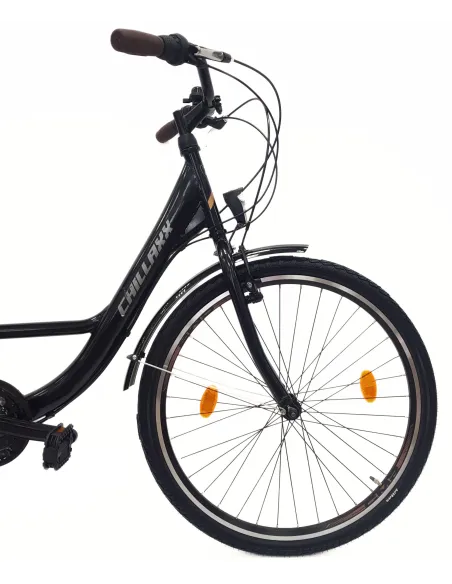 Rower Miejski Damski 26 Stal Oświetlenie Dzwonek Bagażnik Stopka Odblaski