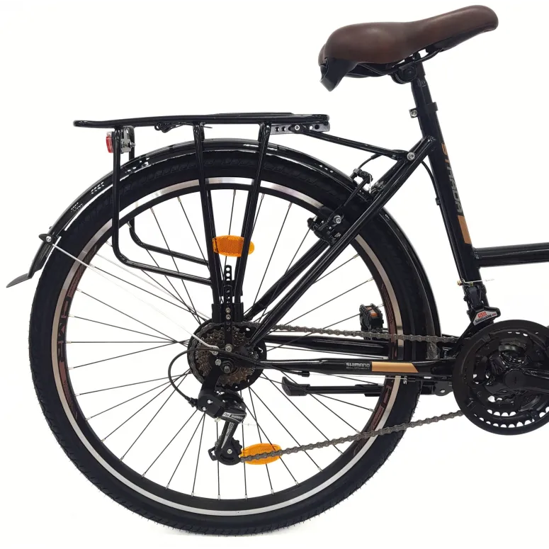 Rower Miejski Damski 26 Stal Oświetlenie Dzwonek Bagażnik Stopka Odblaski