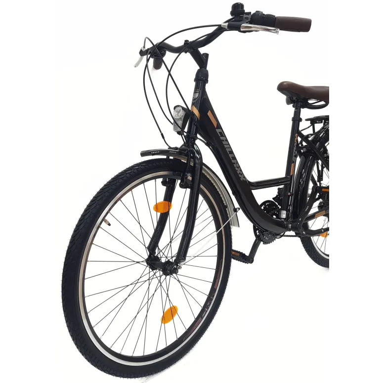 Rower Miejski Damski 26 Stal Oświetlenie Dzwonek Bagażnik Stopka Odblaski