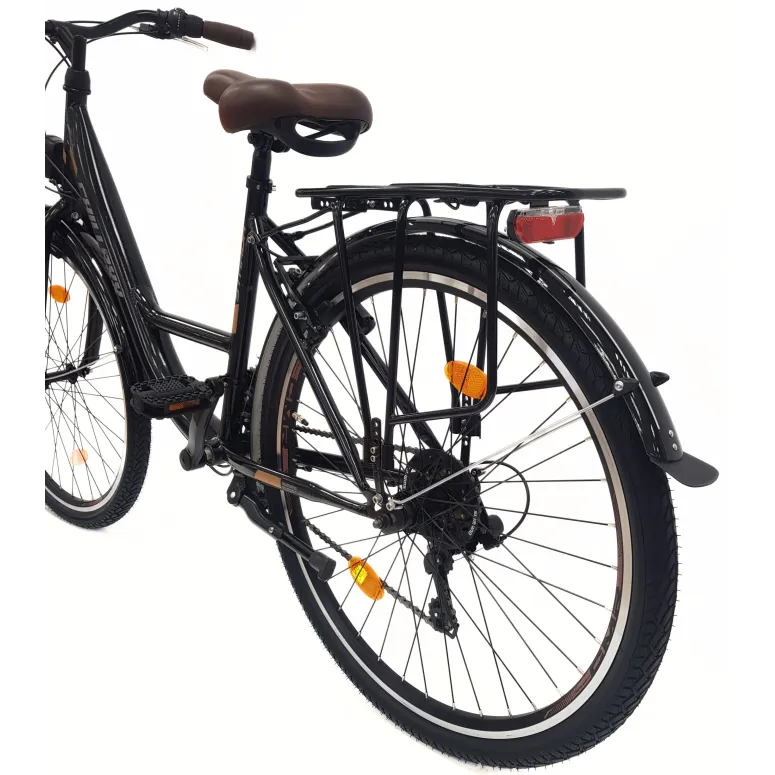 Rower Miejski Damski 26 Stal Oświetlenie Dzwonek Bagażnik Stopka Odblaski