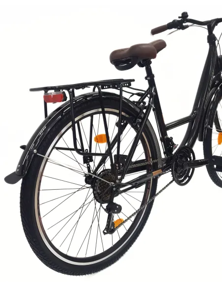 Rower Miejski Damski 26 Stal Oświetlenie Dzwonek Bagażnik Stopka Odblaski