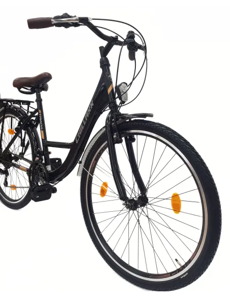 Rower Miejski Damski 26 Stal Oświetlenie Dzwonek Bagażnik Stopka Odblaski