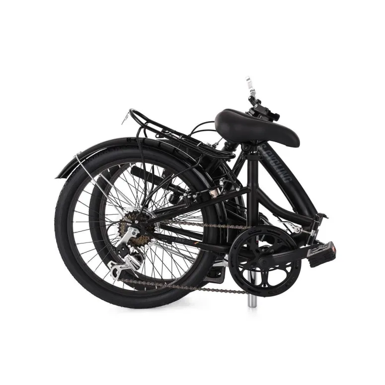 Rower Składany Miejski 20 Kompaktowy Składak 6 Biegów Shimano Bagażnik