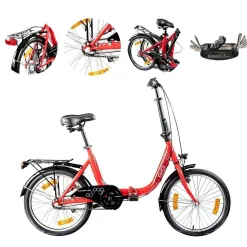 Rower Składany Miejski 20 Nexus 3 Bagażnik Składak Światła Dzwonek Stopka