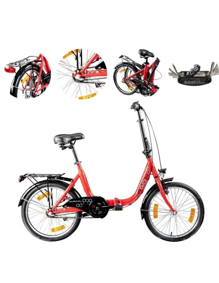 Rower Składany Miejski 20 Nexus 3 Bagażnik Składak Światła Dzwonek Stopka