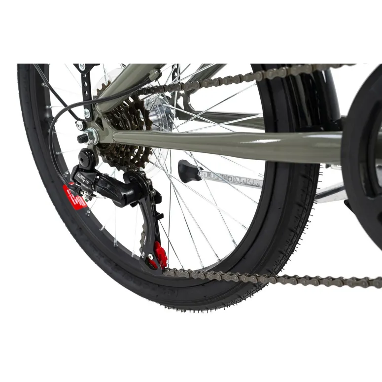 Rower Składany Kompaktowy 20 Miejski Składak do Miasta 6 Biegów VBrake Stal