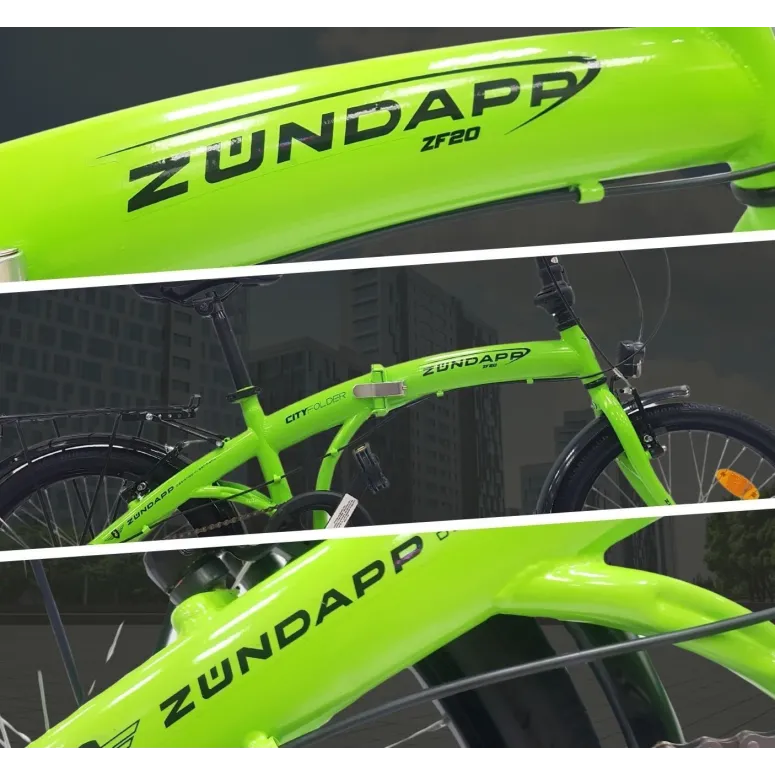 Rower Składany 20 Miejski Damski Męski Składak Dzwonek Oświetlenie Bagażnik