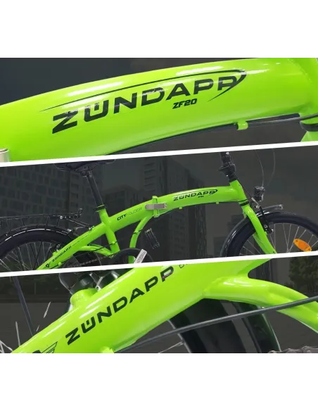 Rower Składany 20 Miejski Damski Męski Składak Dzwonek Oświetlenie Bagażnik