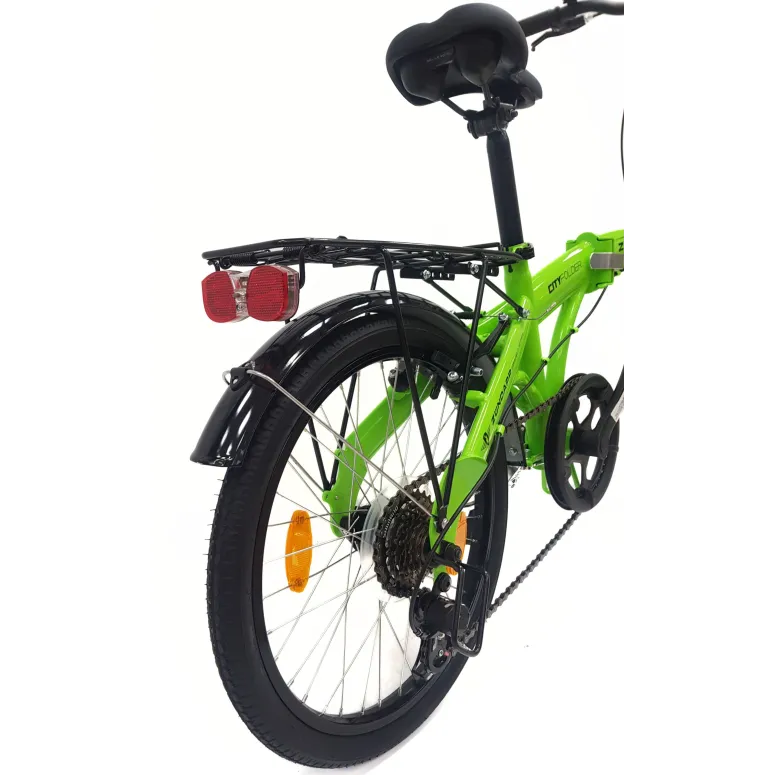 Rower Składany 20 Miejski Damski Męski Składak Dzwonek Oświetlenie Bagażnik