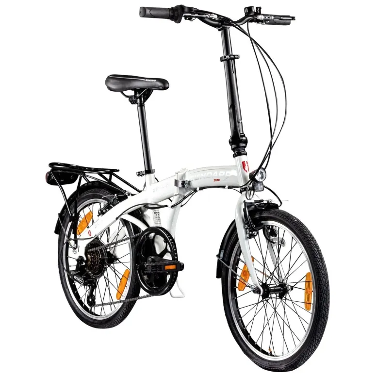 Rower Składany 20 Damski Męski Miejski Dzwonek Bagażnik Światła Odblaski