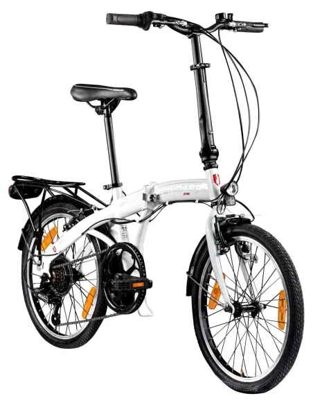 Rower Składany 20 Damski Męski Miejski Dzwonek Bagażnik Światła Odblaski