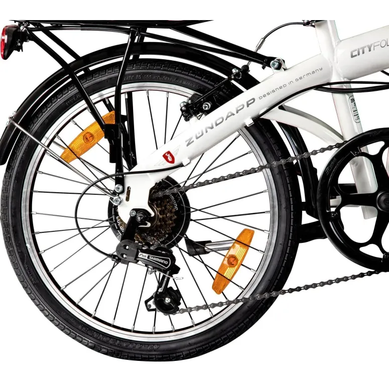 Rower Składany 20 Damski Męski Miejski Dzwonek Bagażnik Światła Odblaski