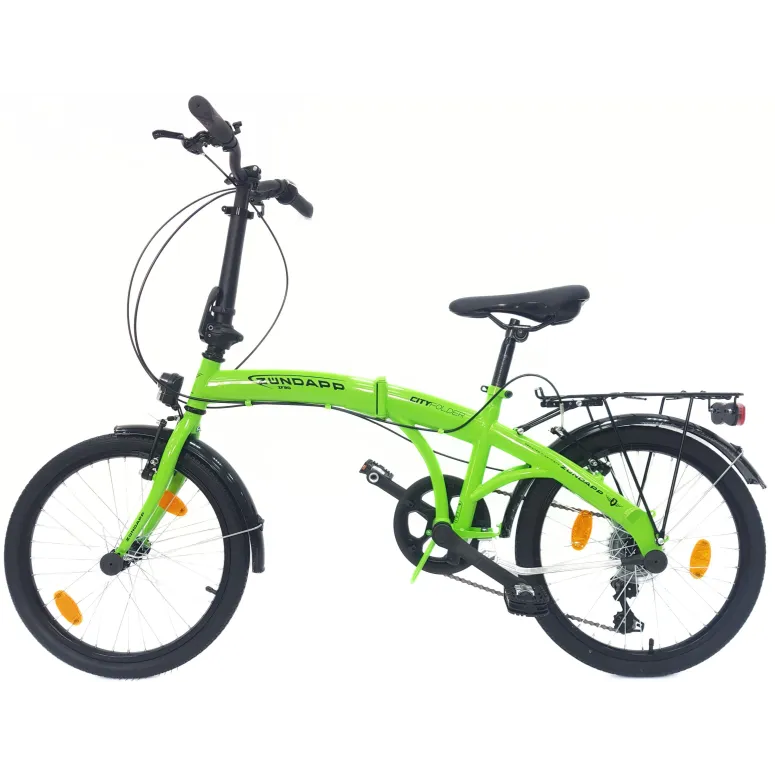 Rower Składany 20 Miejski Damski Męski Składak Bagażnik Dzwonek Oświetlenie