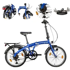Rower Składany 20 Damski Męski Miejski Dzwonek Bagażnik Odblaski Światła