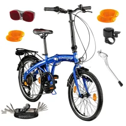 Rower Damski Męski Składany 20" Składak Lekki Shimano Bagażnik Światła