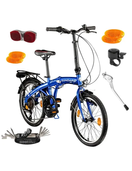 Rower Damski Męski Składany 20" Składak Lekki Shimano Bagażnik Światła