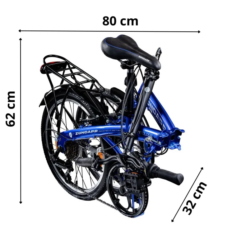Rower Damski Męski Składany 20" Składak Lekki Shimano Bagażnik Światła