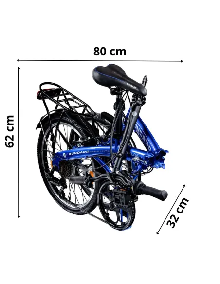 Rower Damski Męski Składany 20" Składak Lekki Shimano Bagażnik Światła