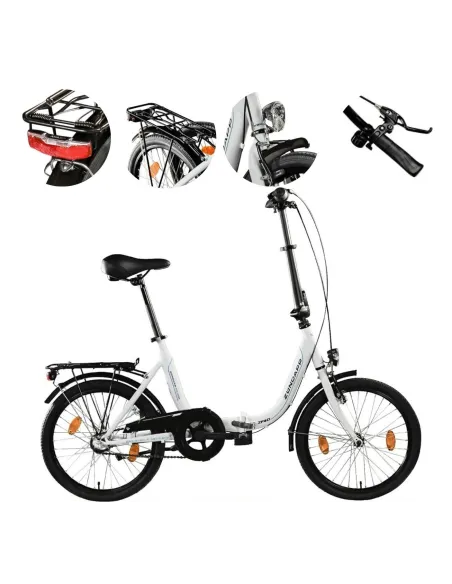 Rower Składany Miejski 20" V-brake Torpedo Nexus Bagażnik Światła Dzwonek