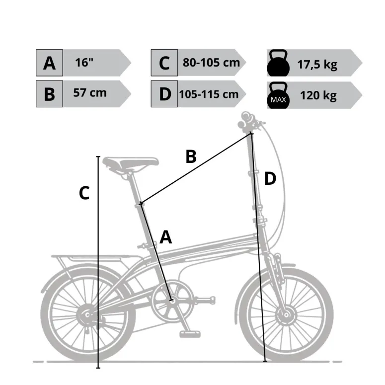 Rower Składany Miejski 20" V-brake Torpedo Nexus Bagażnik Światła Dzwonek