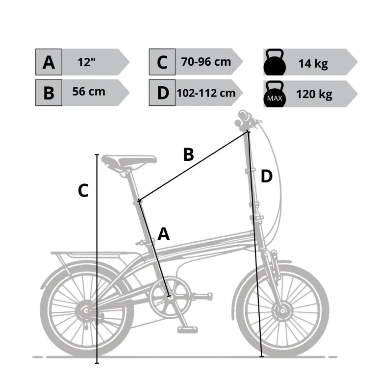 Rower Składany Miejski 20" Alu Składak 6-biegów V-brake Błotniki Dzwonek