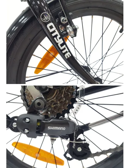 Rower Składany Miejski 20" Alu Składak 6-biegów V-brake Błotniki Dzwonek