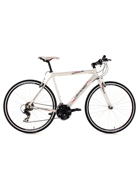 Szosowy Rower 28 Aluminium Kolarzówka V-brake Dzwonek Lekki Biały Szosówka