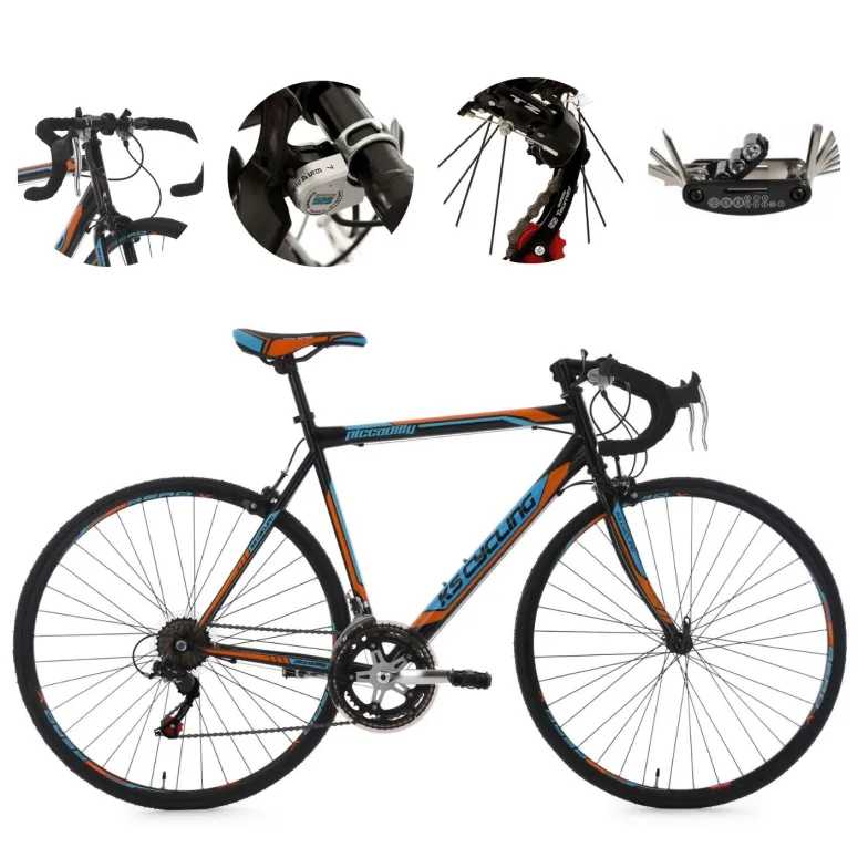 Rower Szosowy Aerodynamiczny Kolarzówka 28 Stal Wysoka Rama Dźwignie 14 TZ