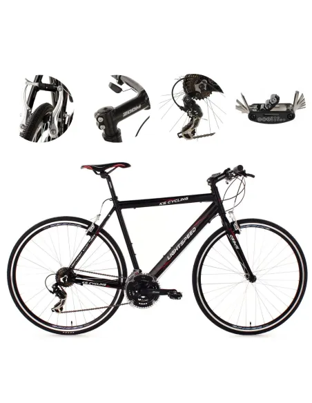 Męski Rower Szosowy 28 Aluminiowy Kolarzówka Hamulce V Brake Cyngle Lekki