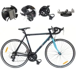 Rower Szosowy 28" Rama Aluminium Męski Dual Pivot Dźwignie Lekki Odblaski