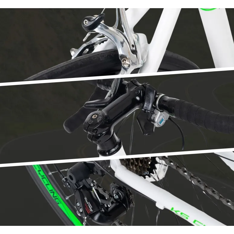 Rower Szosowy Męski Damski 28" Aluminiowy V-brake Dzwignie Szosówka Dzwonek