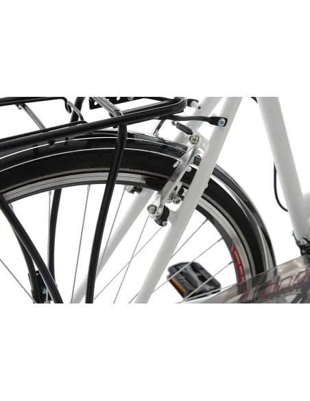 Trekkingowy Rower Damski 28 Turystyczny Oświetlenie Paski Odblaskowe Vbrake
