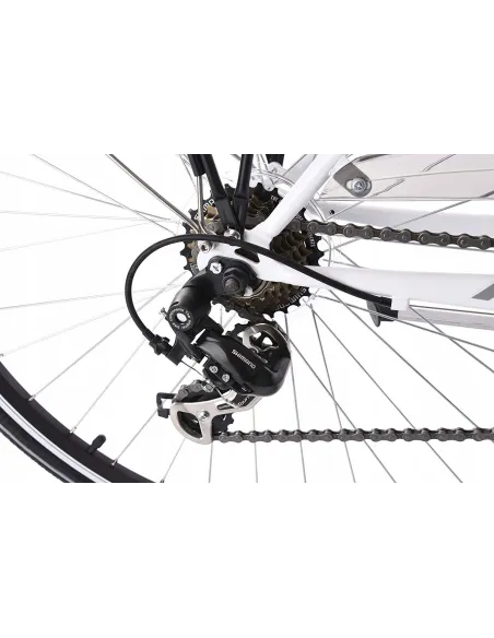 Rower Trekkingowy Damski 28 Światła Dynamo Bagażnik Amortyzacja Stopka