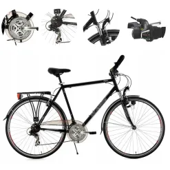 Rower Trekkingowy Męski 28 Stal Revoschift V-brake Profilowana Kierownica