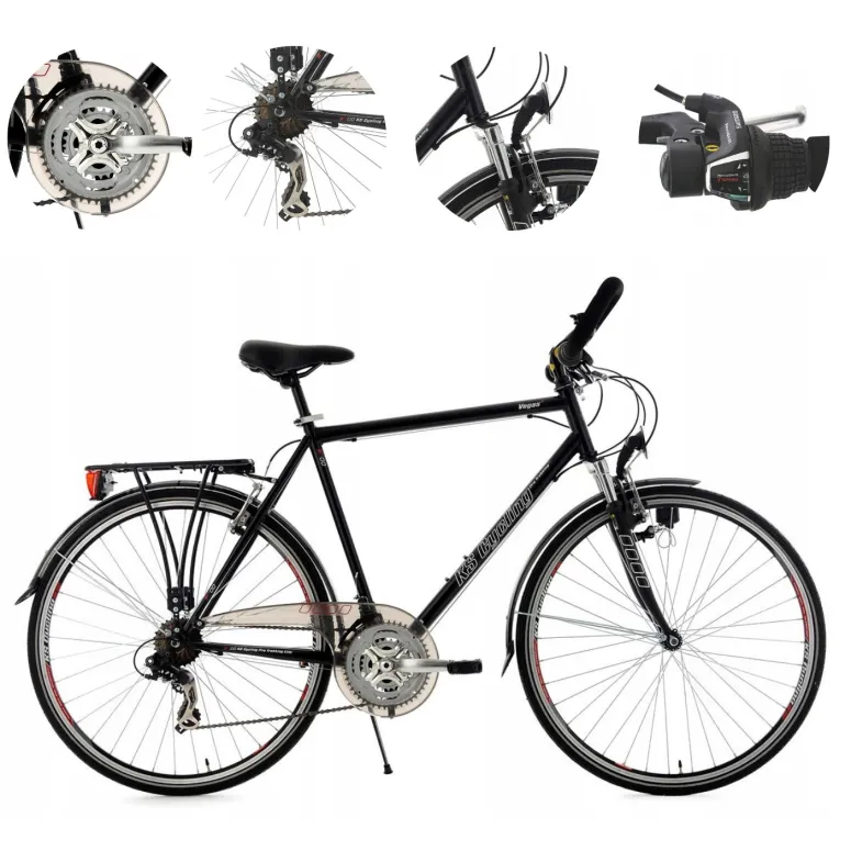 Rower Trekkingowy Męski 28 Stal Revoschift V-brake Profilowana Kierownica