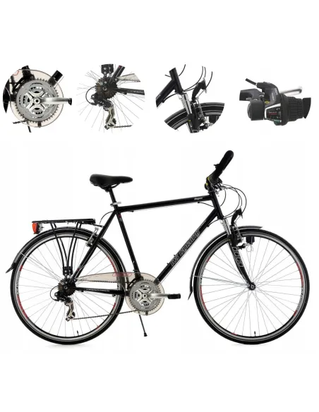 Rower Trekkingowy Męski 28 Stal Revoschift V-brake Profilowana Kierownica