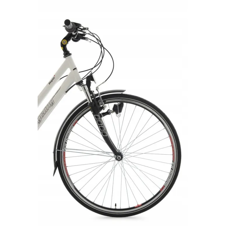 Rower Damski Trekkingowy Turystyczny 28 Bagażnik Światła V Brake