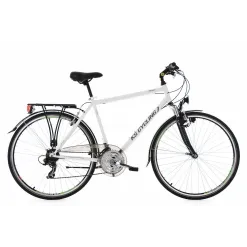 Niemiecki Męski Rower Trekkingowy 28 Turystyczny 21 Biegów z Akcesoriami
