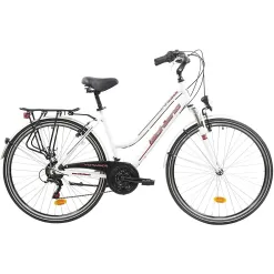 Lekki Damski Rower Trekkingowy 28 ALU Oświetlenie