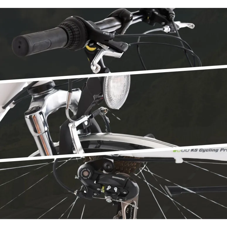 Rower Męski Trekkingowy 28 Stalowy Turystyczny Bagażnik Błotniki Światła