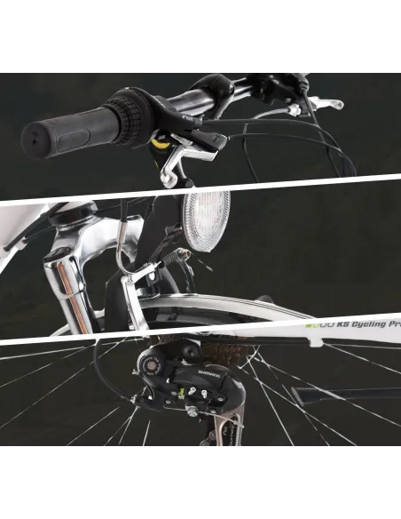 Rower Męski Trekkingowy 28 Stalowy Turystyczny Bagażnik Błotniki Światła