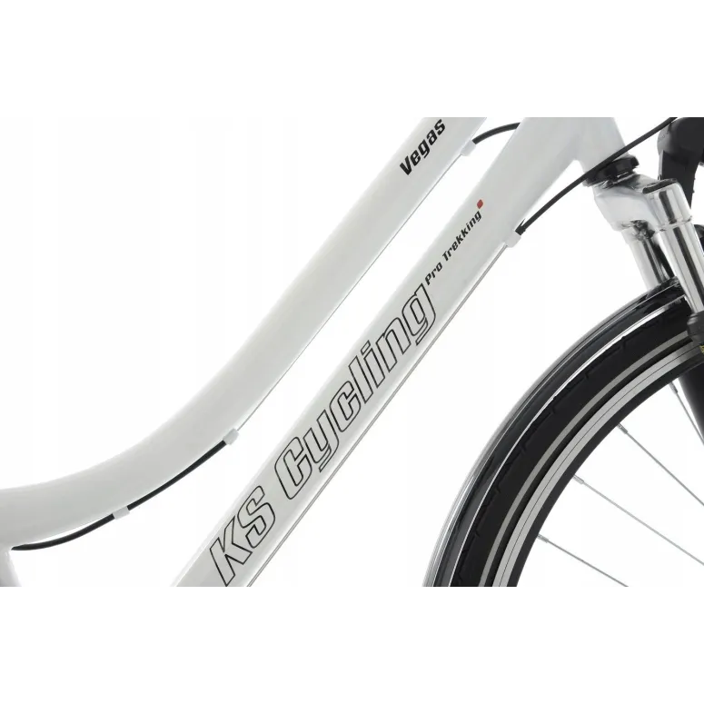 Damski Rower Trekkingowy 28 Turystyczny 21 Biegów Bagażnik Światła Błotniki