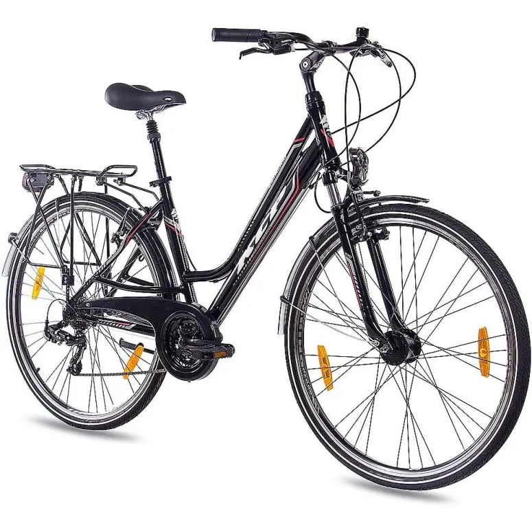 Rower Trekkingowy Damski 28 V-brake Bagażnik Oświetlenie Dzwonek Shimano