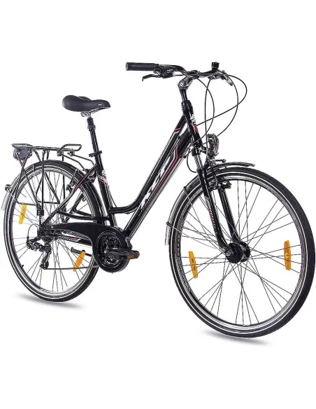 Rower Trekkingowy Damski 28 V-brake Bagażnik Oświetlenie Dzwonek Shimano