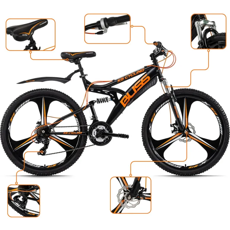 Rower Męski Górski Koła 26" Młodzieżowy MTB SHIMANO Tarcze Amory Błotniki